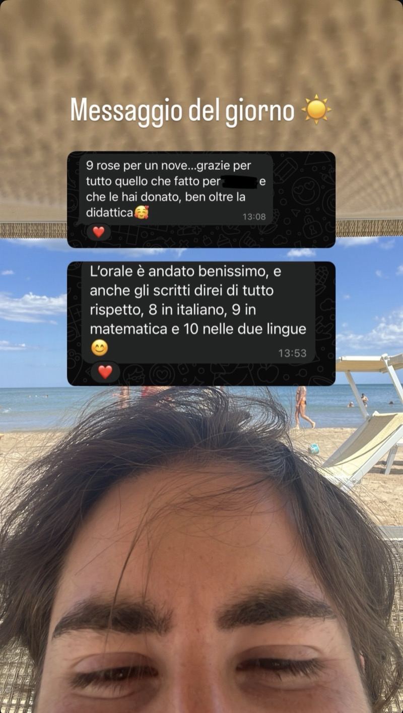 Esame andato benissimo: 9 in matematica, 8 in italiano, 10 nelle lingue dopo il percorso col tutor