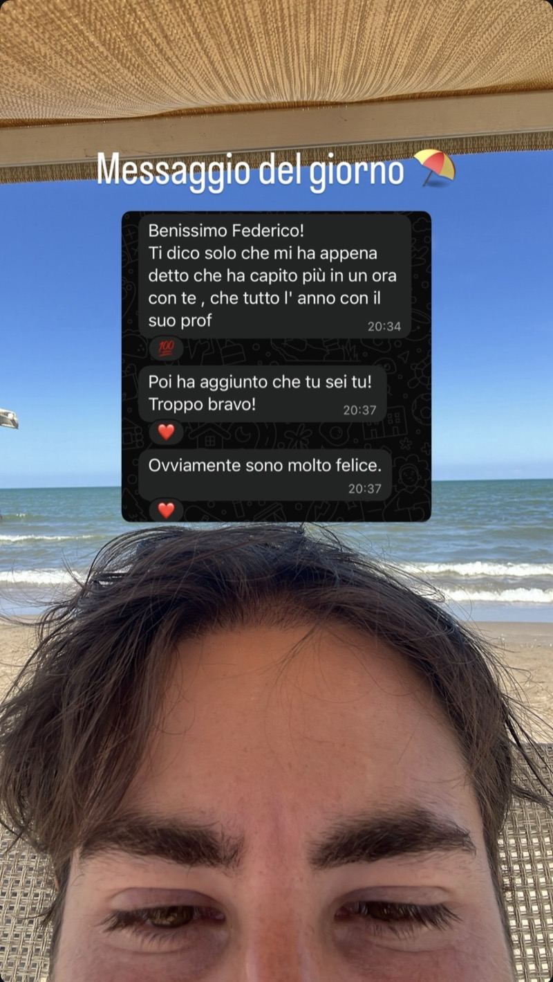 Mamma racconta che il figlio ha capito pi&ugrave; in un'ora di ripetizioni con Federico che in un anno con il prof