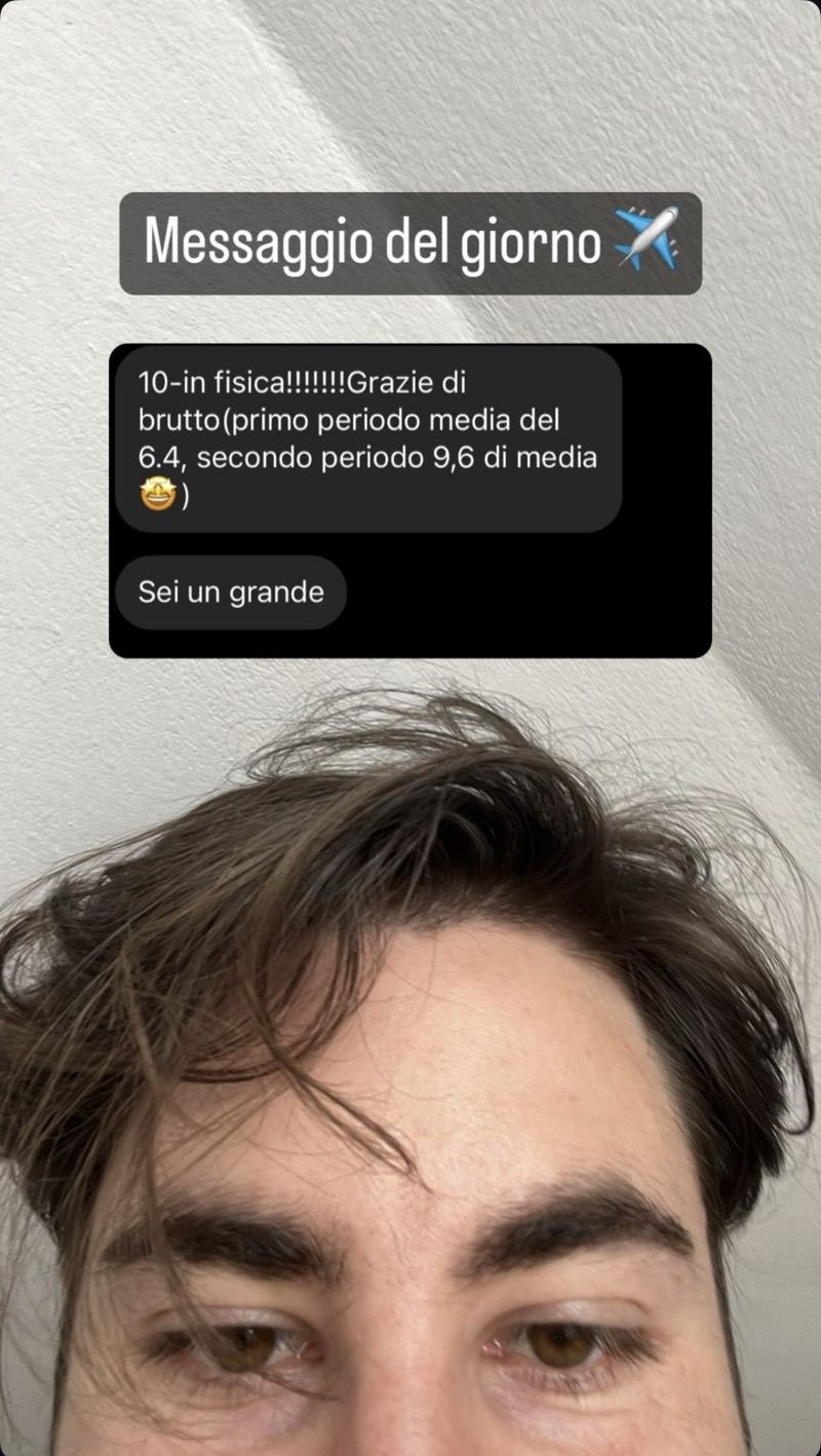 Studente ringrazia Federico per il 10 meno in fisica e la media passata da 6,4 a 9,6 grazie alle ripetizioni