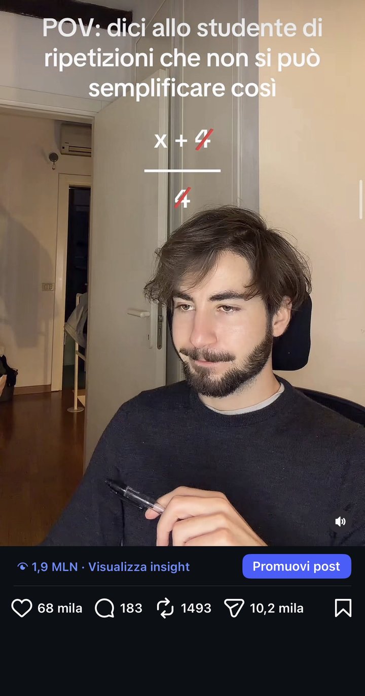 Federico spiega perch&eacute; non si pu&ograve; semplificare cos&igrave; nelle frazioni. 1,9 milioni di views e 68 mila like